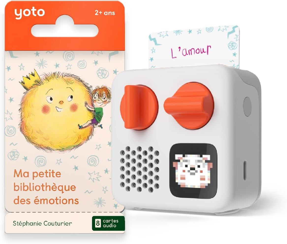 Boîte à histoires Yoto Mini + Pack La Petite Bibliothèque des Émotions – Yoto