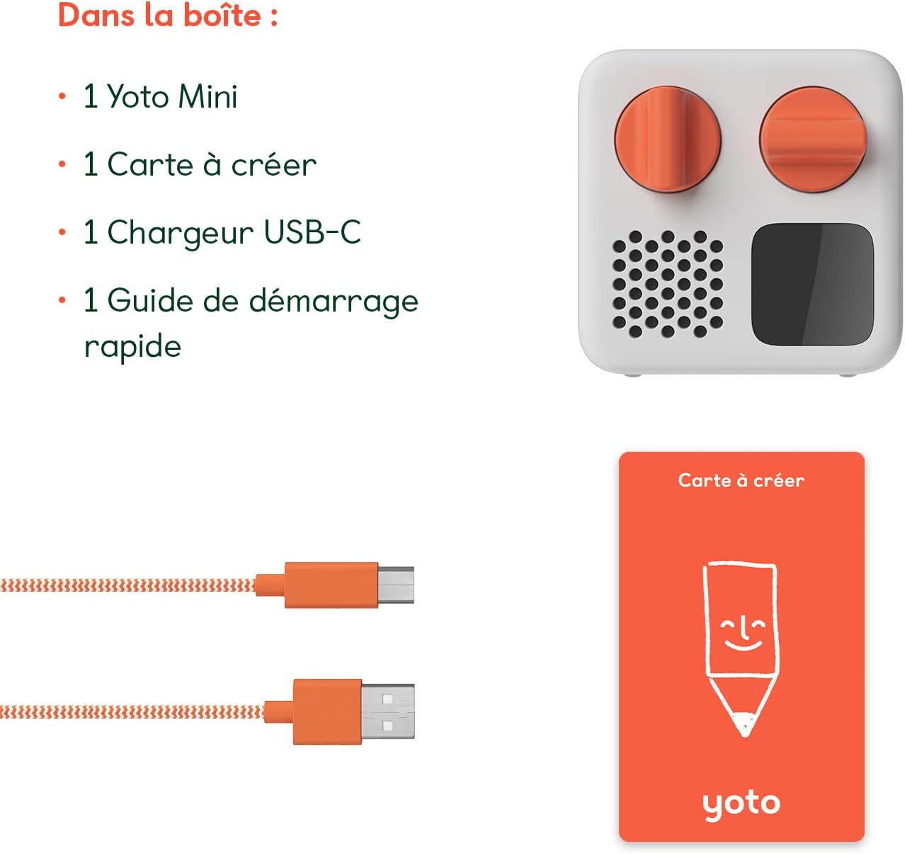 Boîte à histoires Yoto Mini + Pack La Petite Bibliothèque des Émotions – Yoto