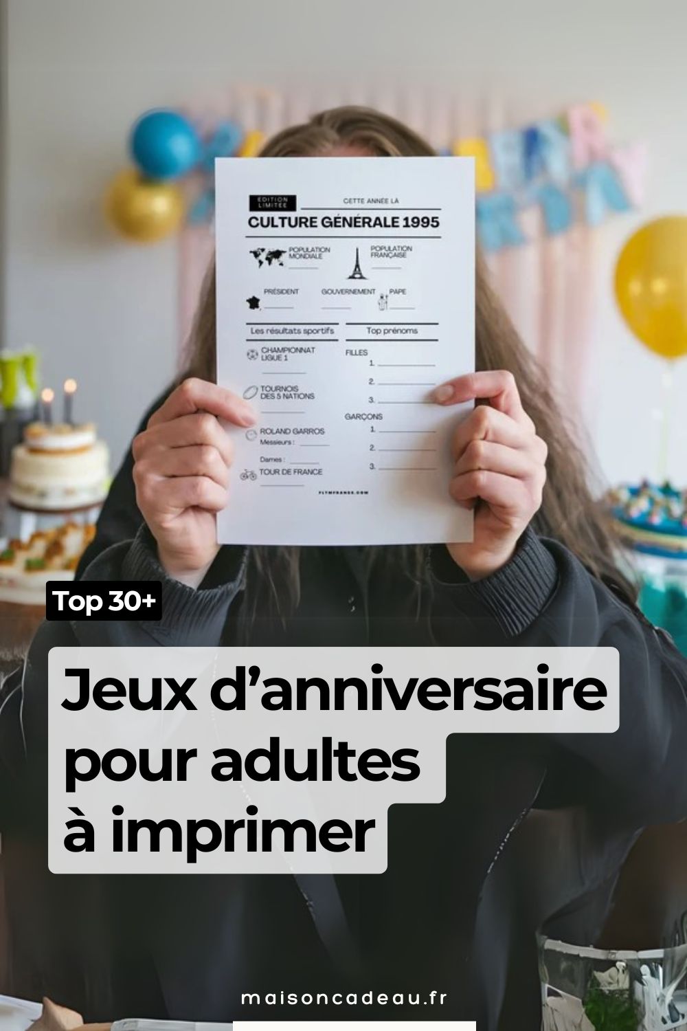 Top 30+ Jeux d'anniversaire pour adultes à imprimer