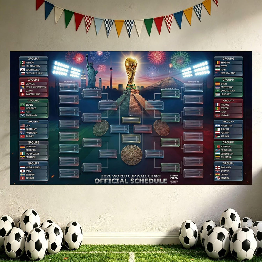 Affiche Coupe du Monde 2026 : posters, calendrier des matchs & perso (2026)