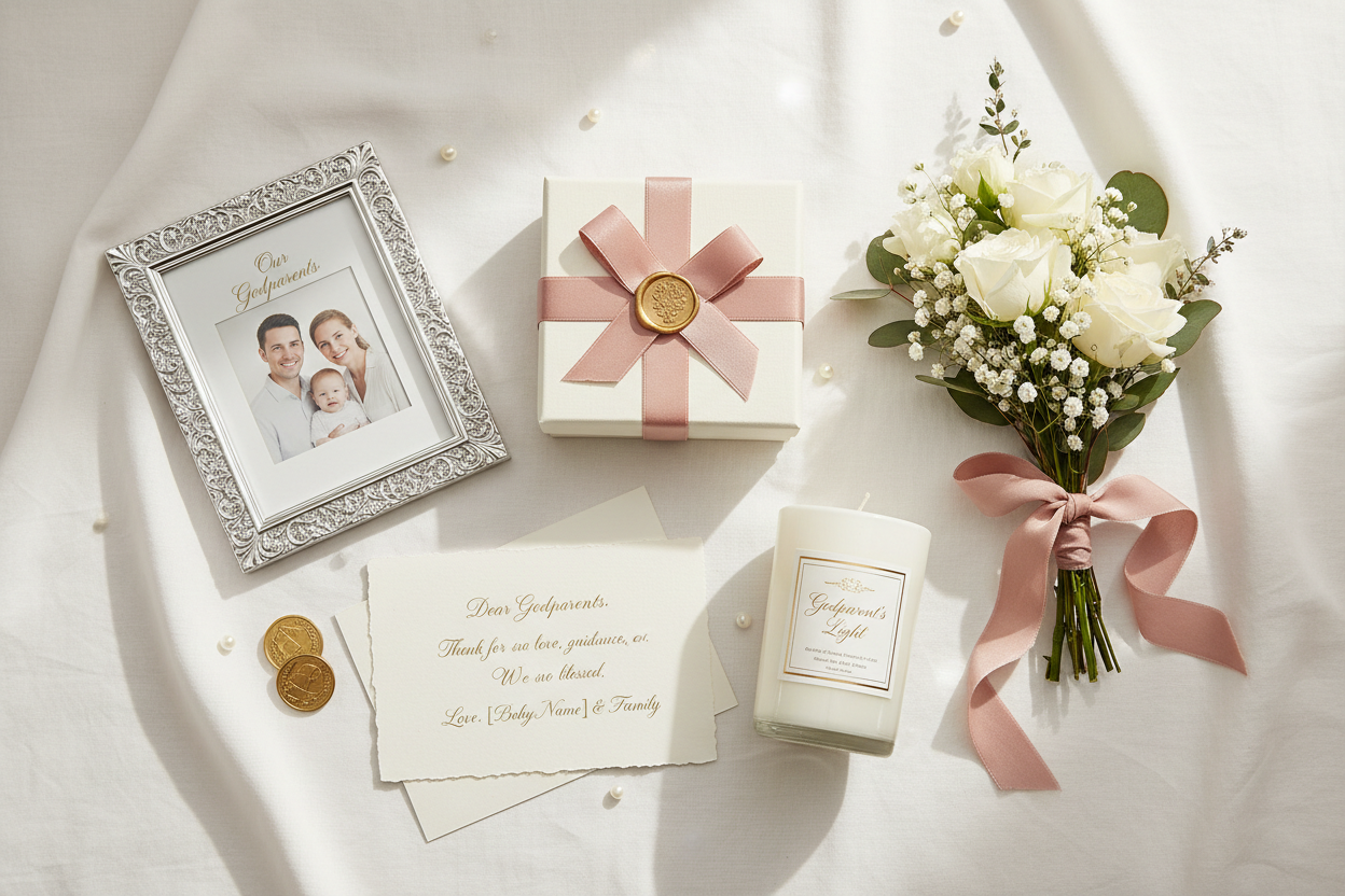 Cadeaux parrain et marraine : 30+ idées originales (2026)