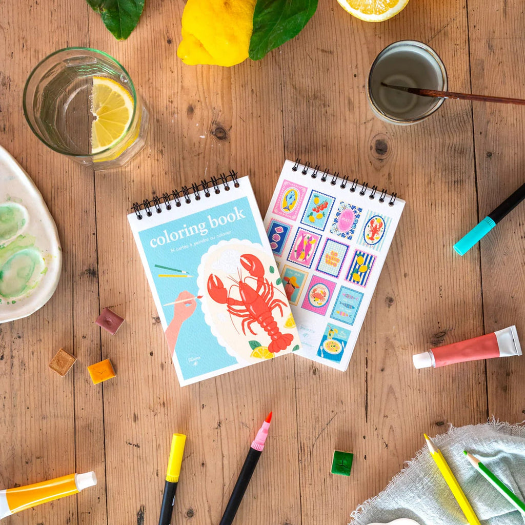 Carnet de coloriage Felicità ouvert