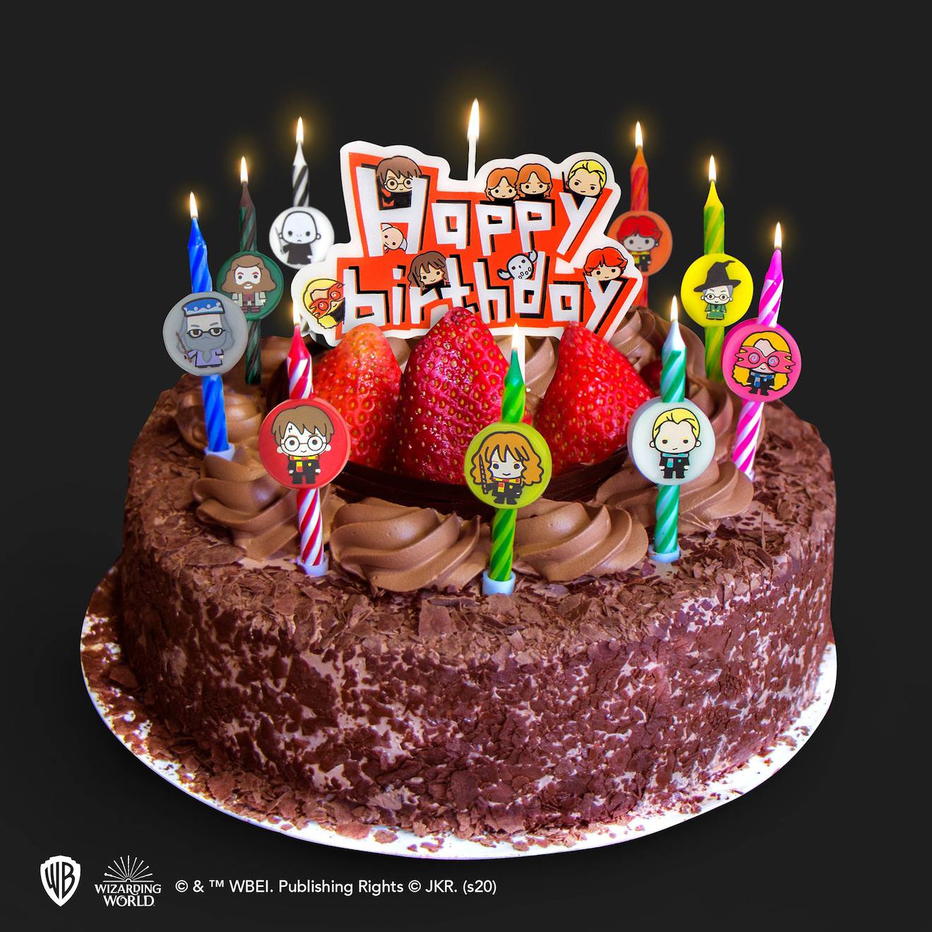 10 Bougies D'anniversaire Personnages Harry Potter & 1 Happy Birthday - Harry Potter Multicolore
