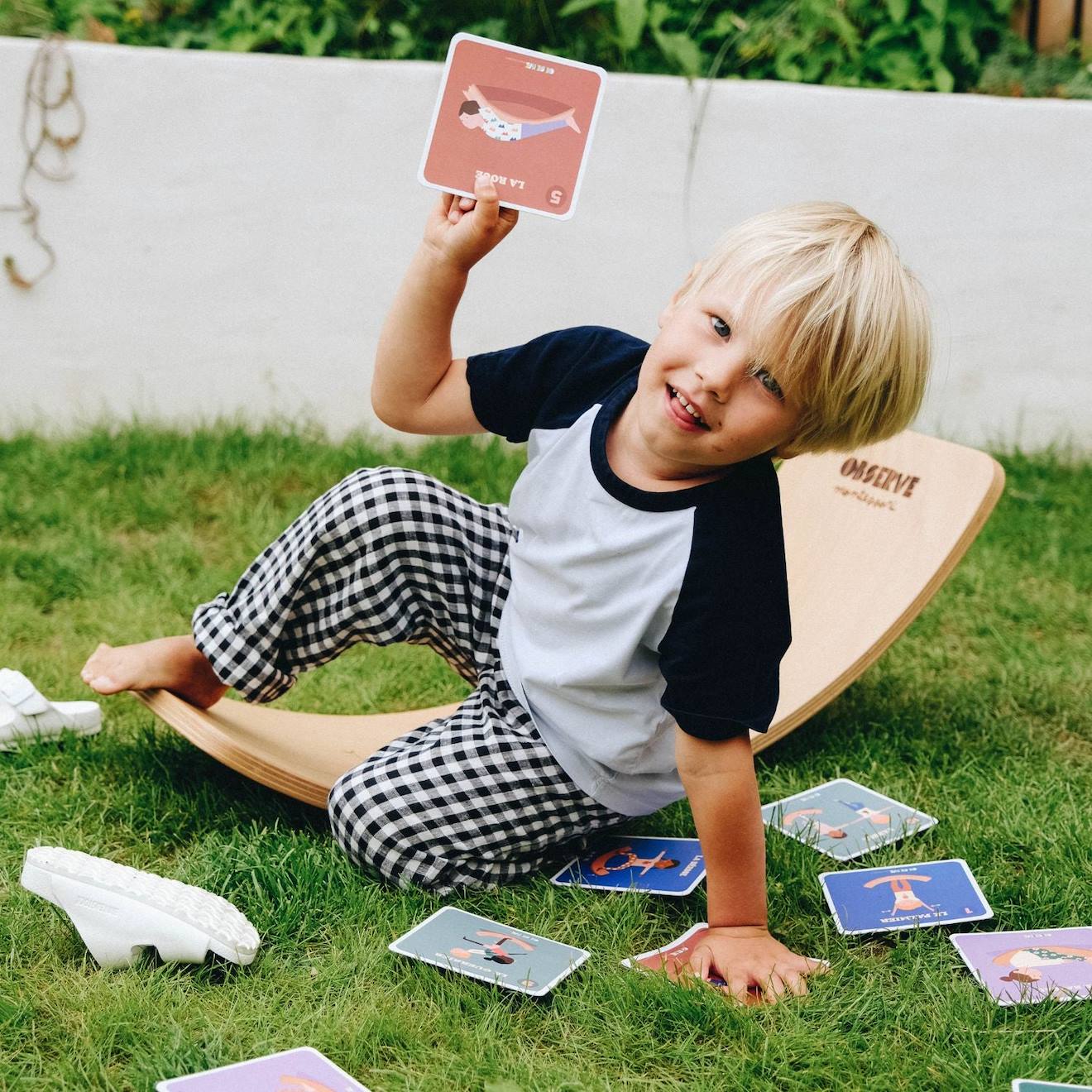 10 cartes de yoga multicolore