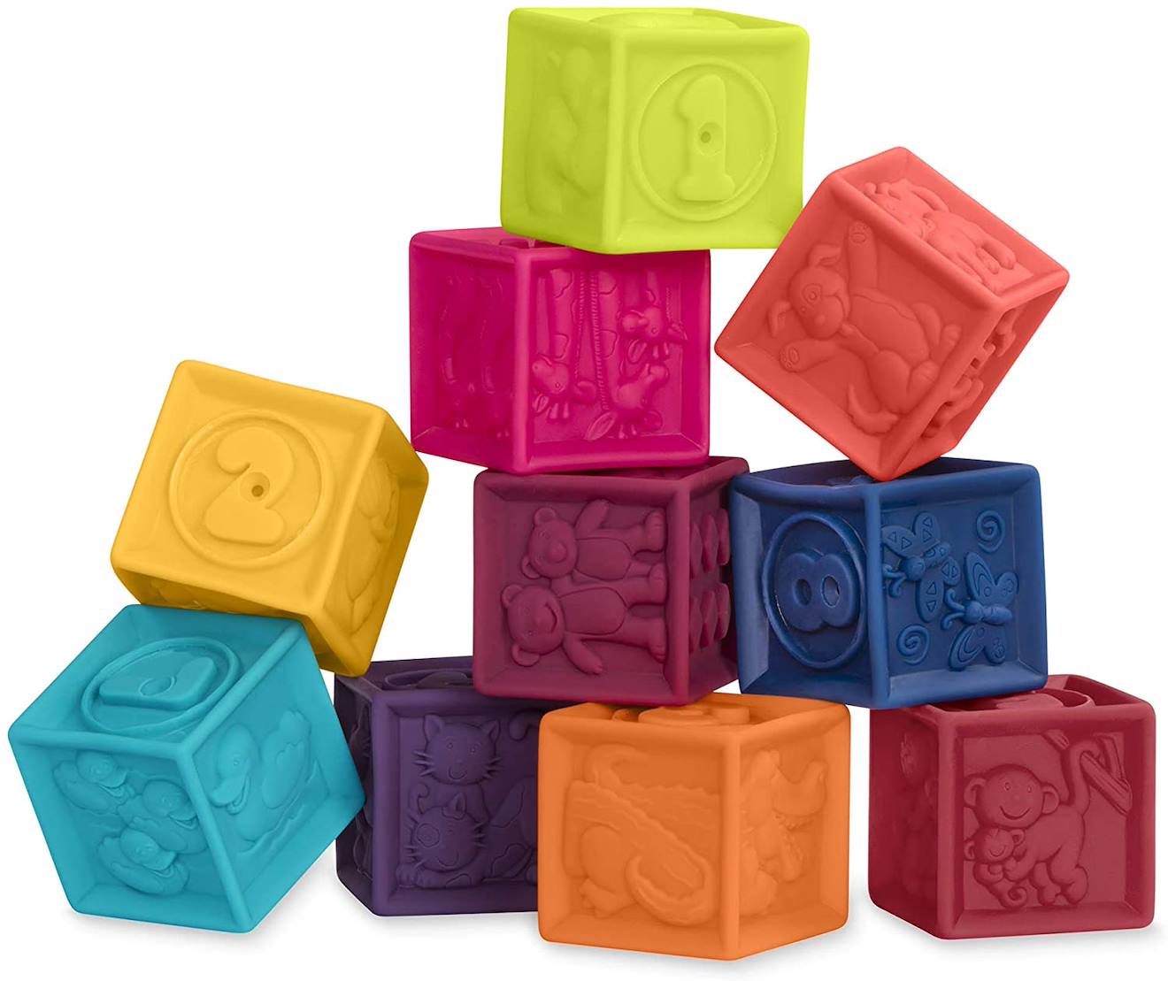 10 cubes acidulés rouge