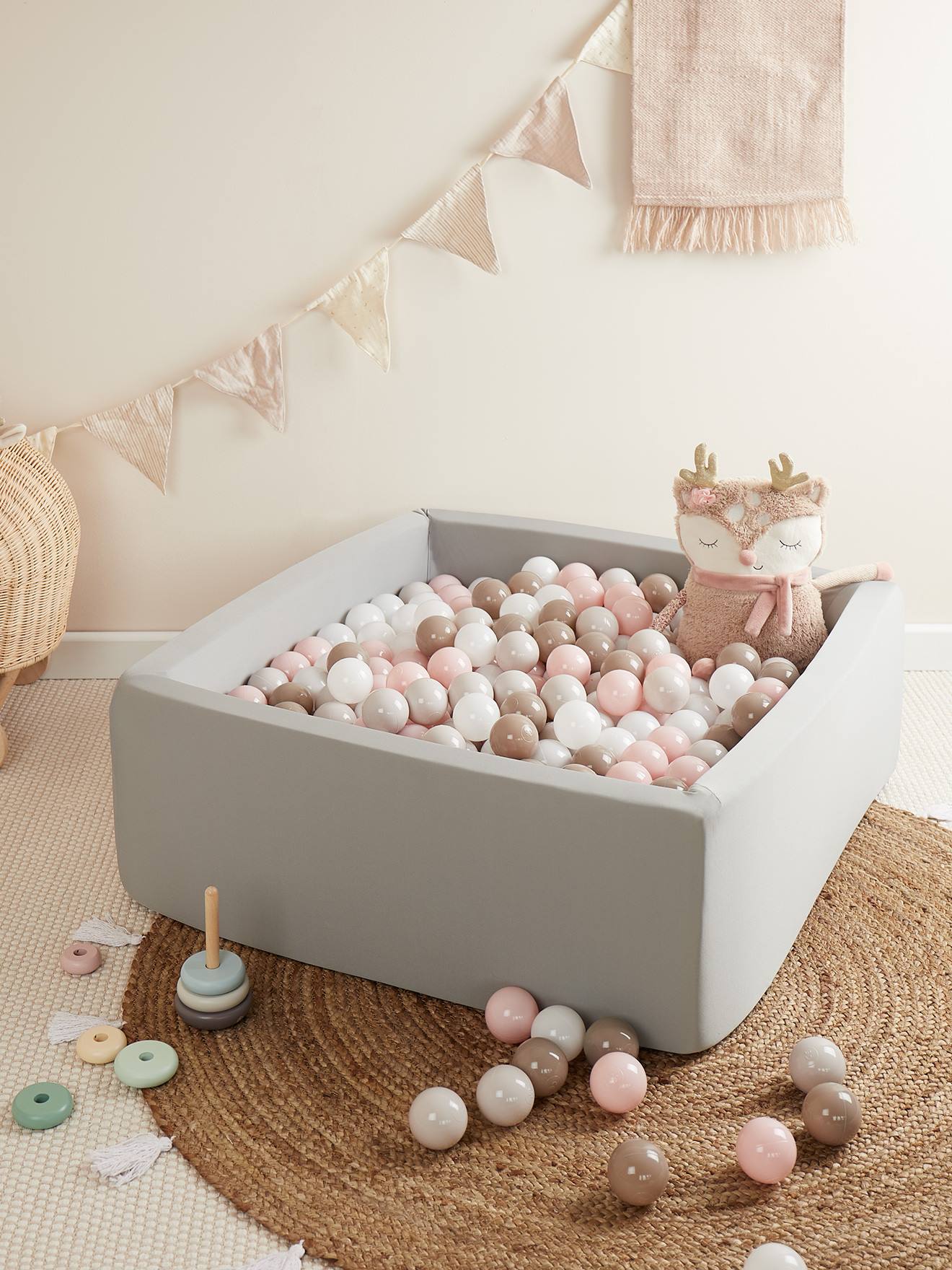 100 balles pour piscine à balles, multicolore 100 cotton