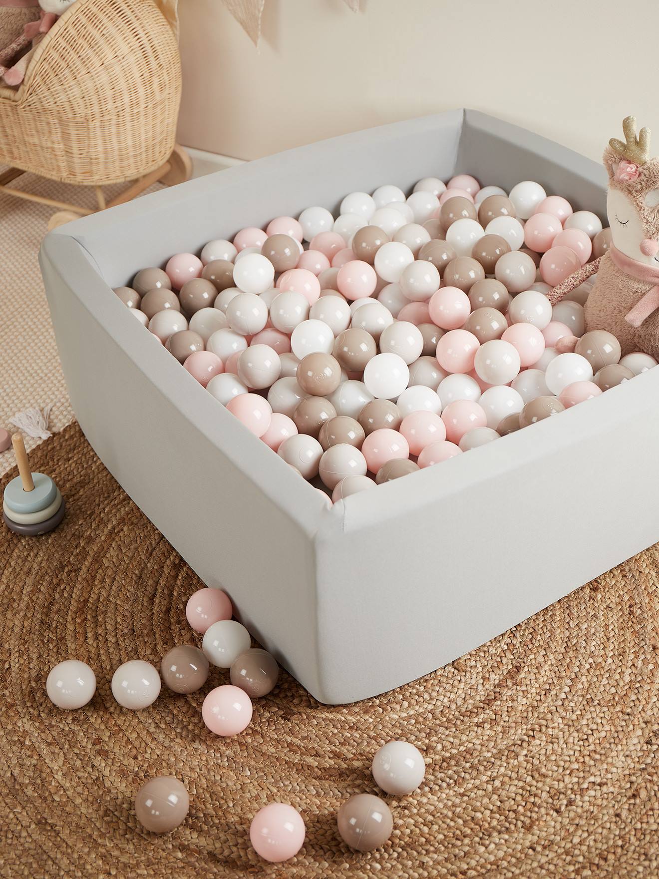 100 balles pour piscine à balles, multicolore 100 cotton