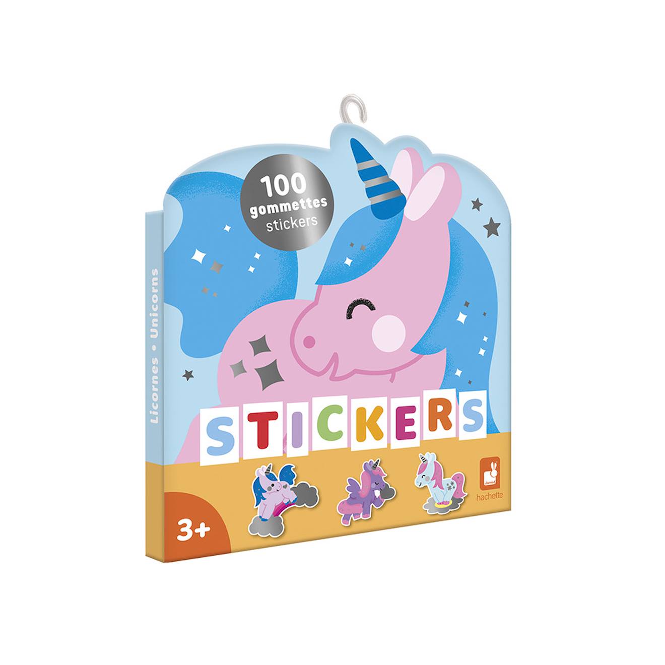 100 gommettes licornes multicolore