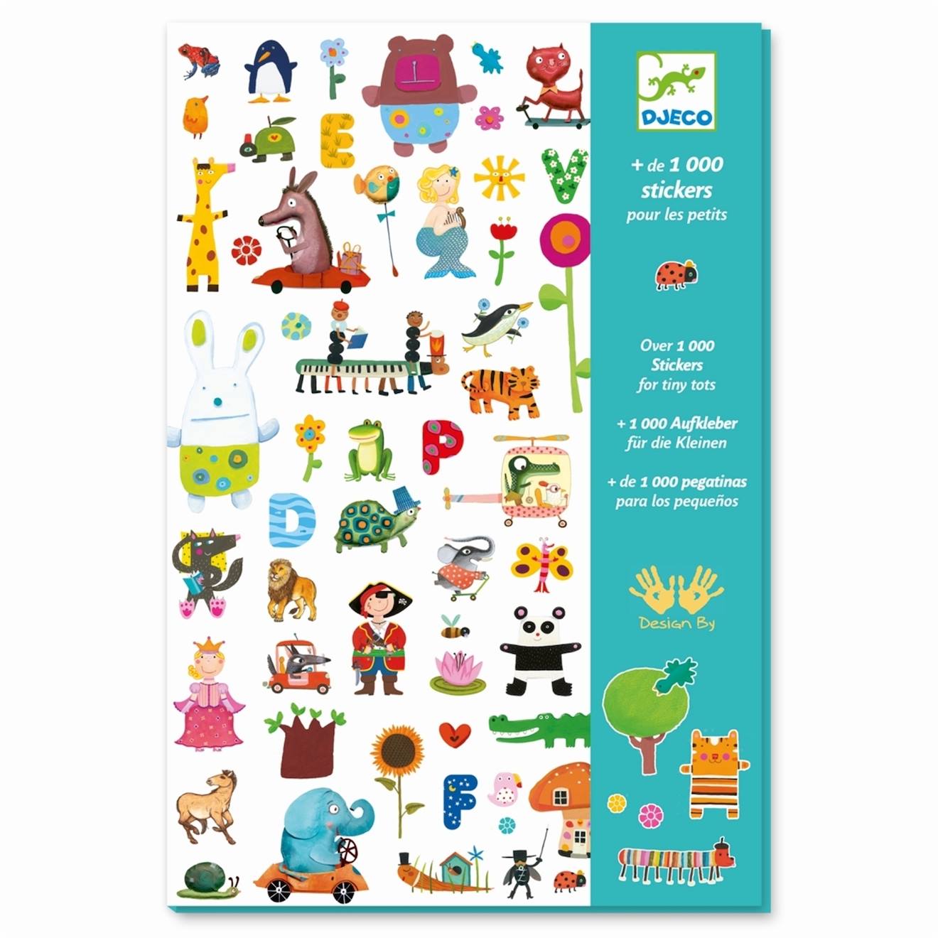 1000 stickers pour les petits multicolore