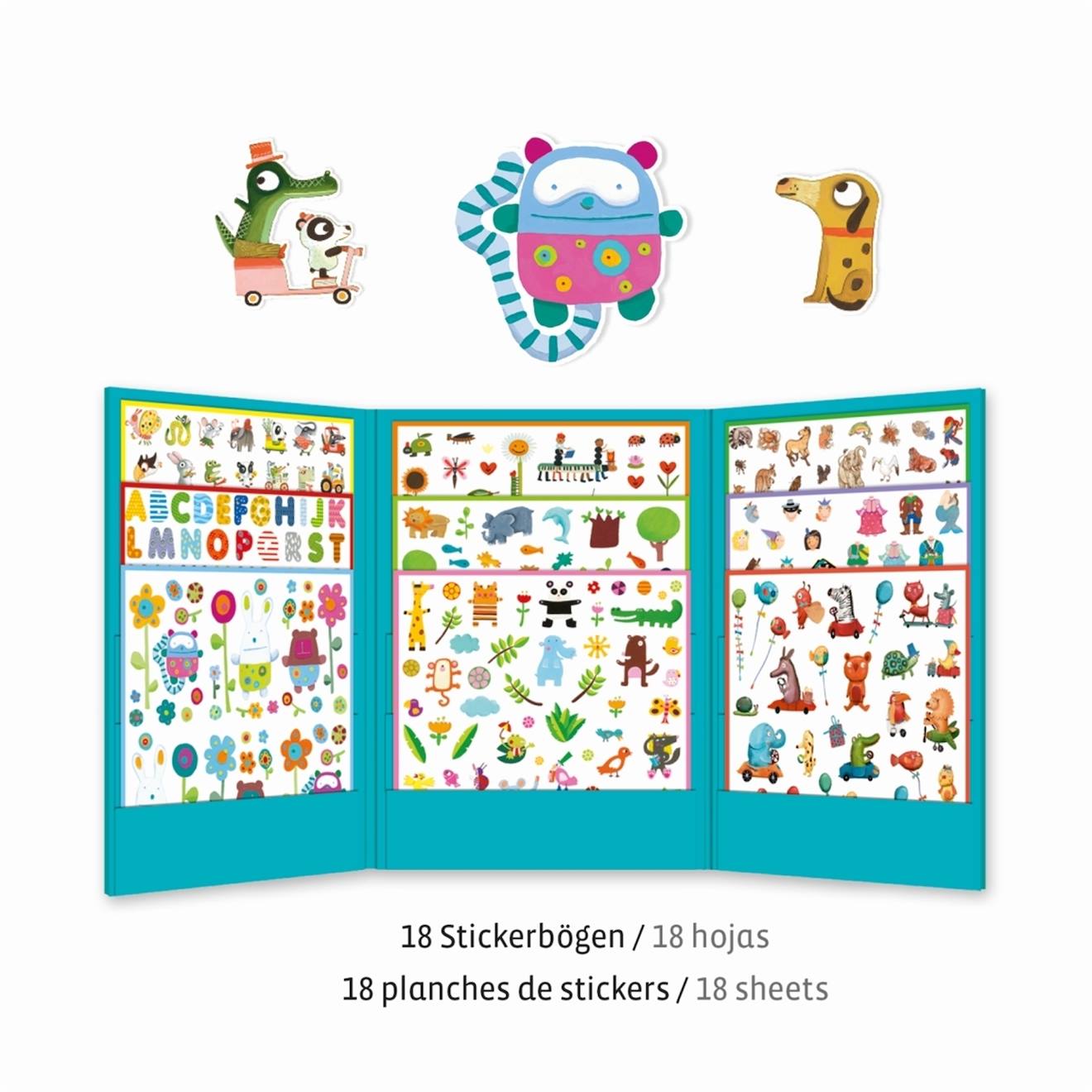 1000 stickers pour les petits multicolore