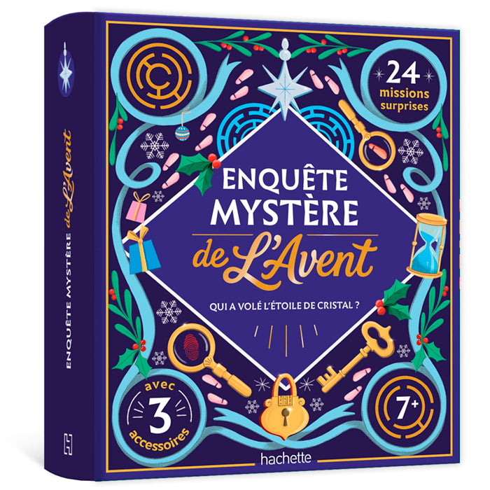 Calendrier de l'Avent Enquête Mystère : Qui a volé l'étoile de cristal ? (Hachette Enfants)