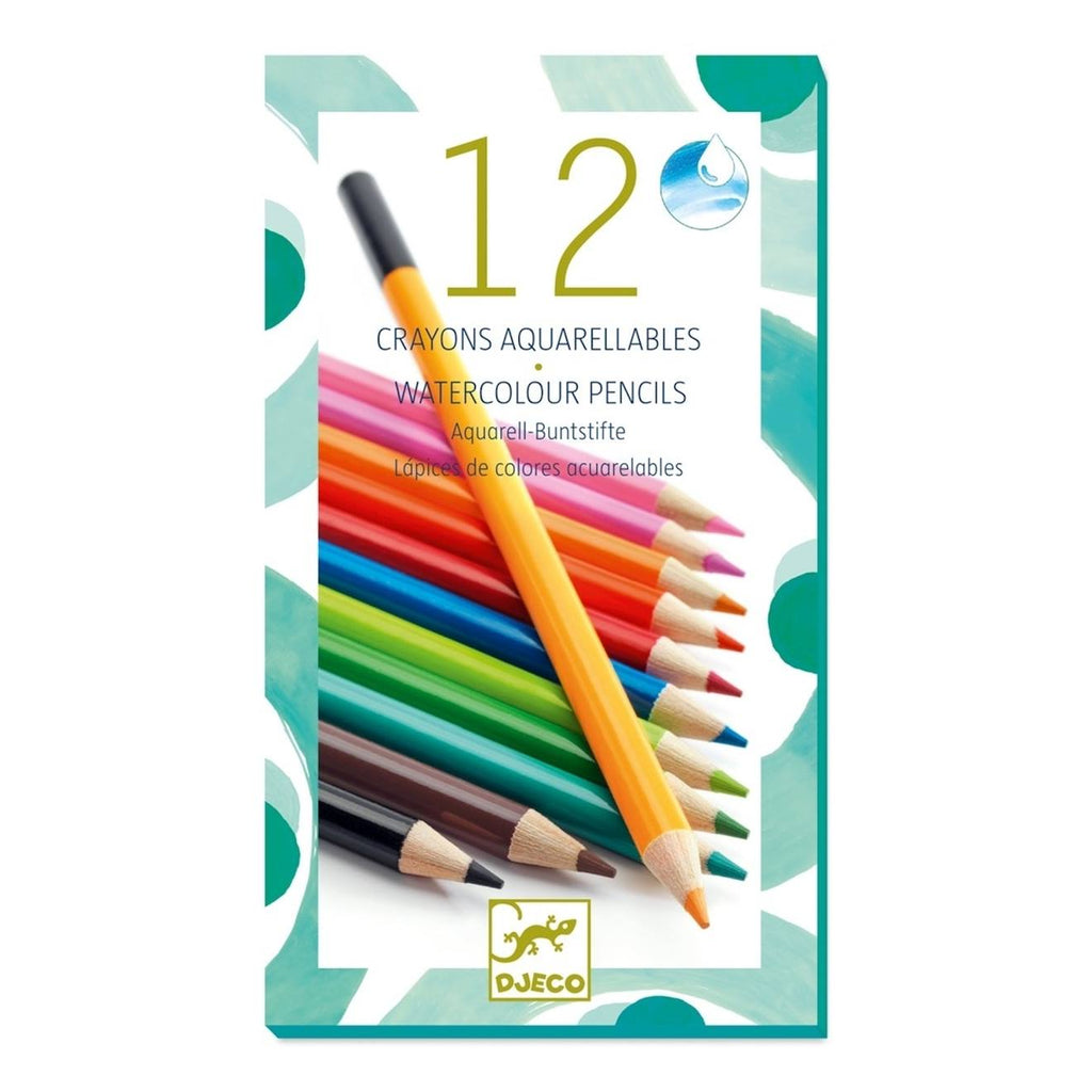 12 crayons aquarellables multicolore