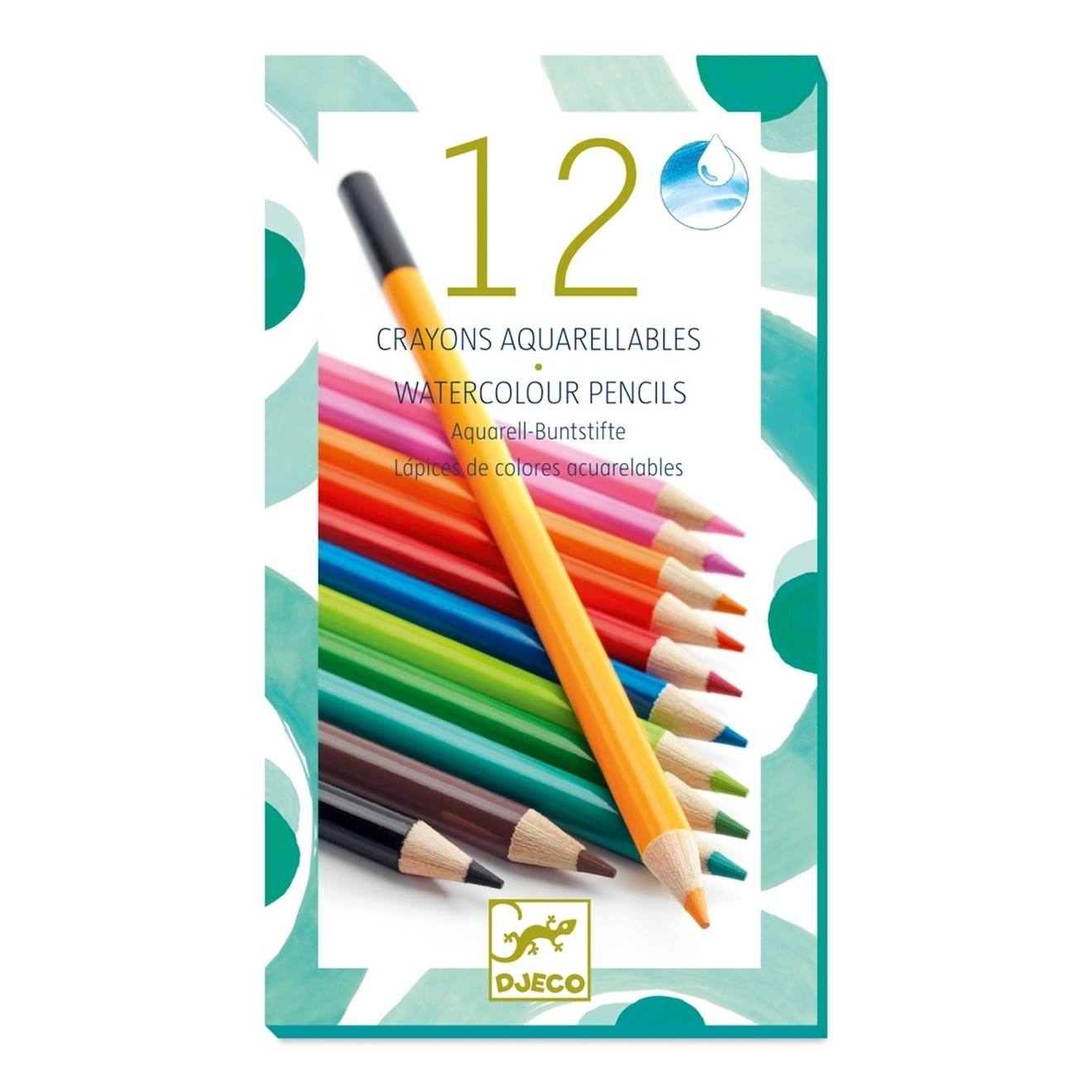 12 crayons aquarellables multicolore