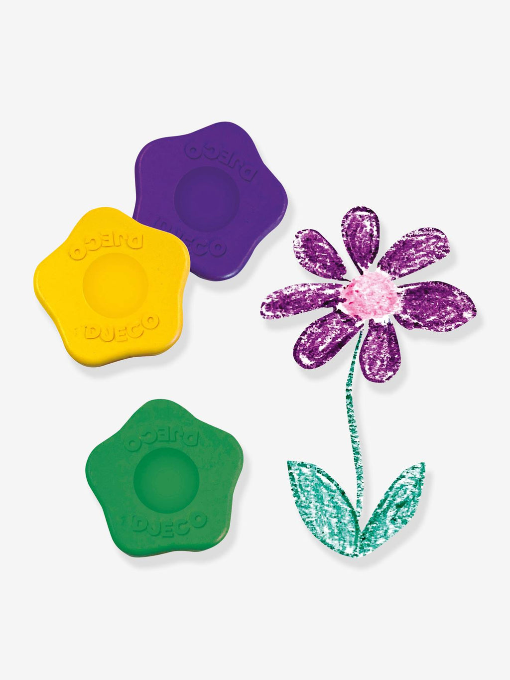 12 crayons fleurs jaune