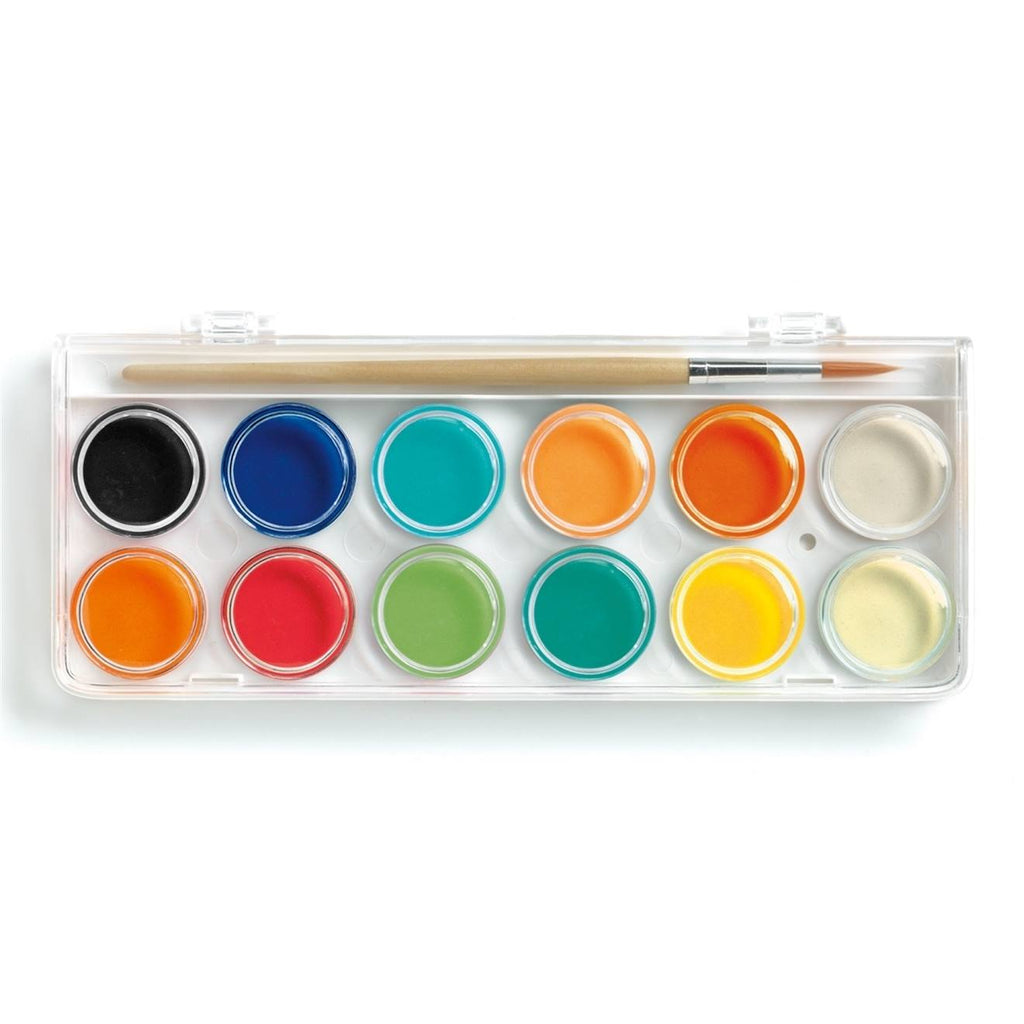 12 pastilles gouaches classiques multicolore