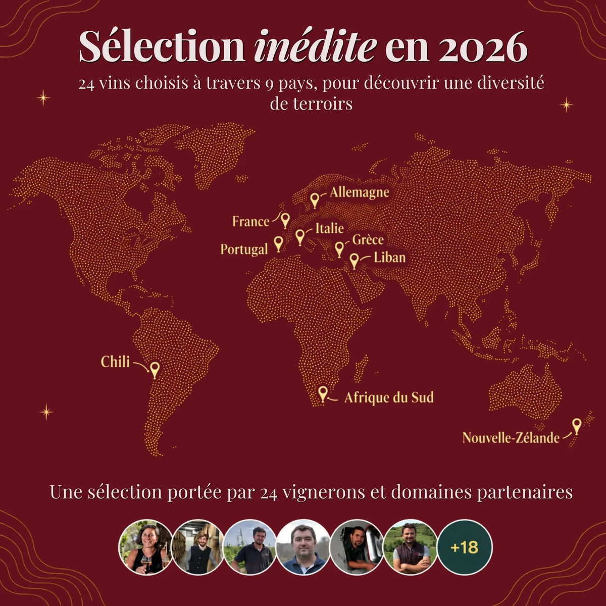 Calendrier de l'Avent Flakon 2026 24 vins de France et du monde
