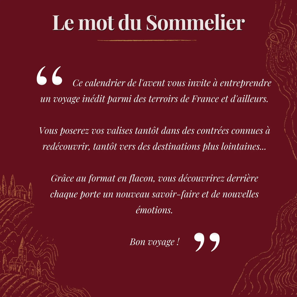 Calendrier de l'Avent Flakon 2026 24 vins de France et du monde