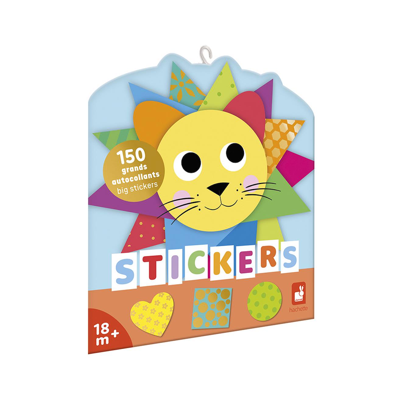 150 stickers en planches formes géométriques multicolore