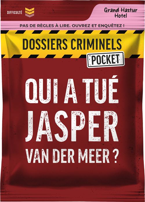 Jeu d'enquête Asmodee DC Pocket 3 - Qui a tué Jasper Van Der Meer ?