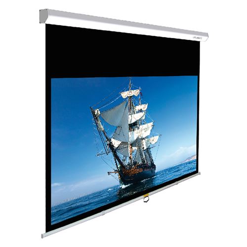 Ecran de projection manuel Lumene Capitol HD 280C Blanc laqué avec bords Noir