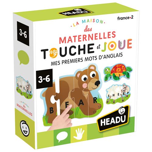 Jeu écriture et lettres Headu Touche et Joue Mes premiers mots d'anglais