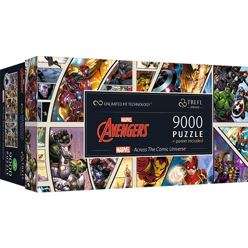 Puzzle 9000 pièces Trefl Marvel Avengers A travers Univers DC Comics