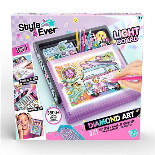 Jeu créatif Canal Toys Diamant'art Mallette LED 3 en 1