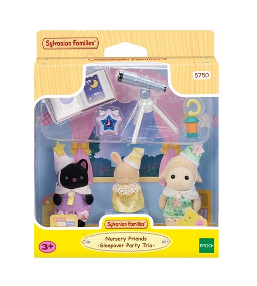 3 Figurines Sylvian Families Le trio des bébés pyjama party