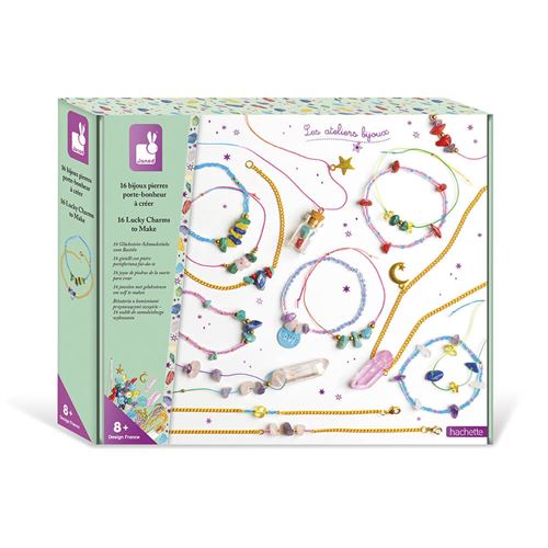 Kit créatif Janod 16 Bijoux Pierres Porte-Bonheur à créer
