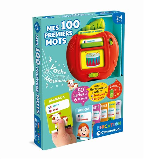 Jeu éducatif Clementoni Mes 100 premiers mots bilingues