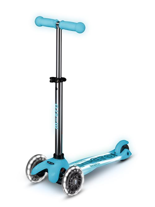 Jeu de plein air Micro Mobility Trottinette enfant 3 roues Mini Micro Deluxe Glow LED Plus Glacier Aqua
