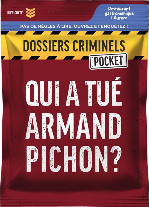 Jeu d'enquête Asmodee Dossiers Criminels Pocket 4 Qui a tué Armand Pichon ?