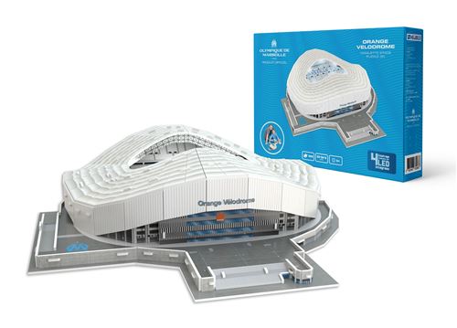Puzzle Megableu Stade 3D Orange Vélodrome Olympique de Marseille Version LED