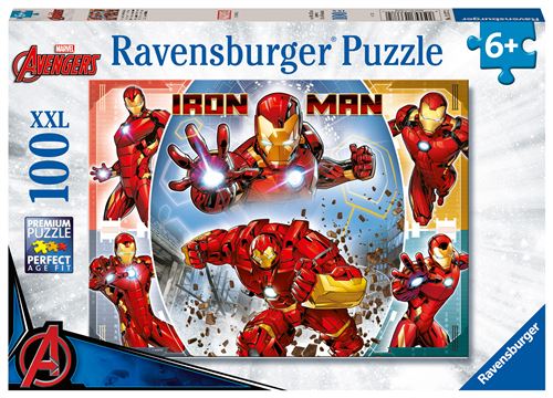 Puzzle 100 pièces XXL Ravensburger Marvel Avengers Le Puissant Iron Man