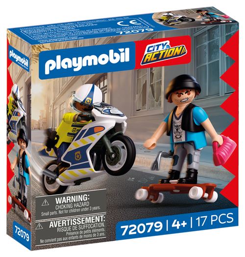 Playmobil City Action 72079 Course-poursuite en moto