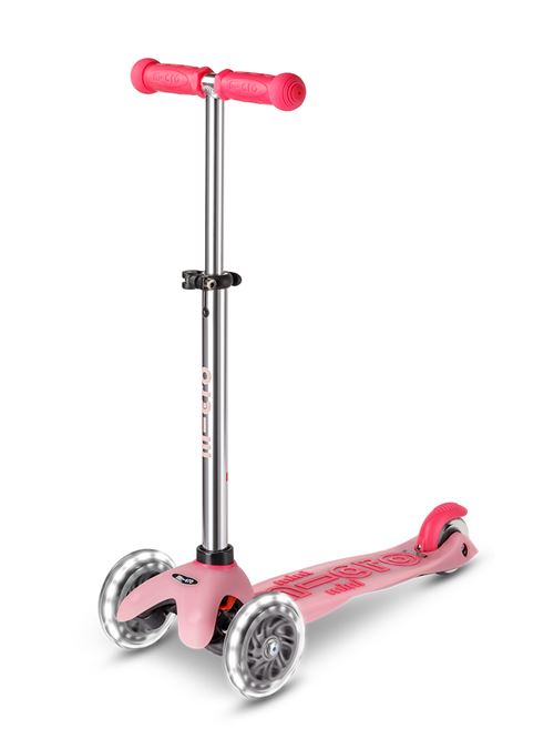 Jeu de plein air Micro Mobility Trottinette enfant 3 roues Mini Micro Deluxe Glow LED Plus Glacier Rose