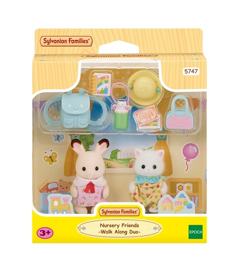 2 Figurines Sylvian Families Le duo des bébés en promenade