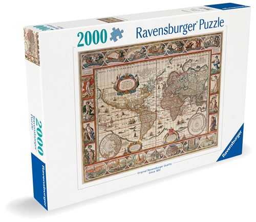 Puzzle 2000 pièces Ravensburger Mappemonde