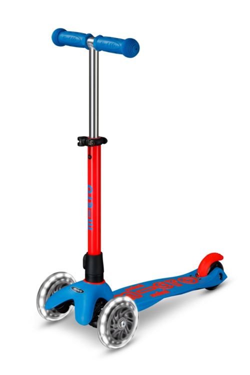 Jeu de plein air Micro Mobility Trottinette enfant 3 roues Mini Micro Deluxe Neon LED Rouge