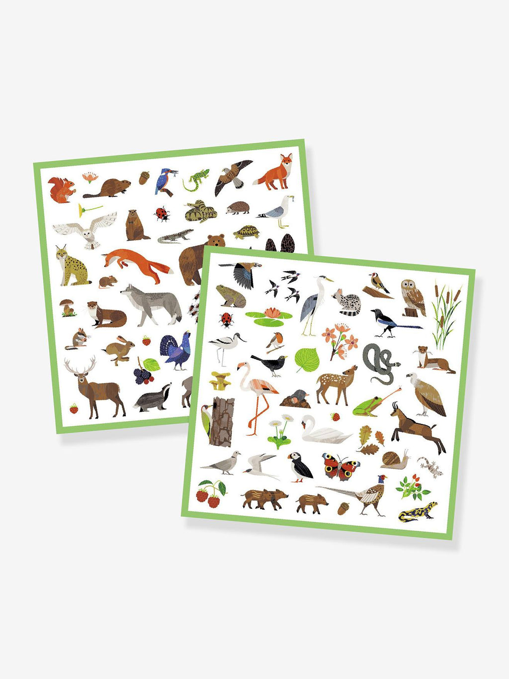 160 stickers faune vert