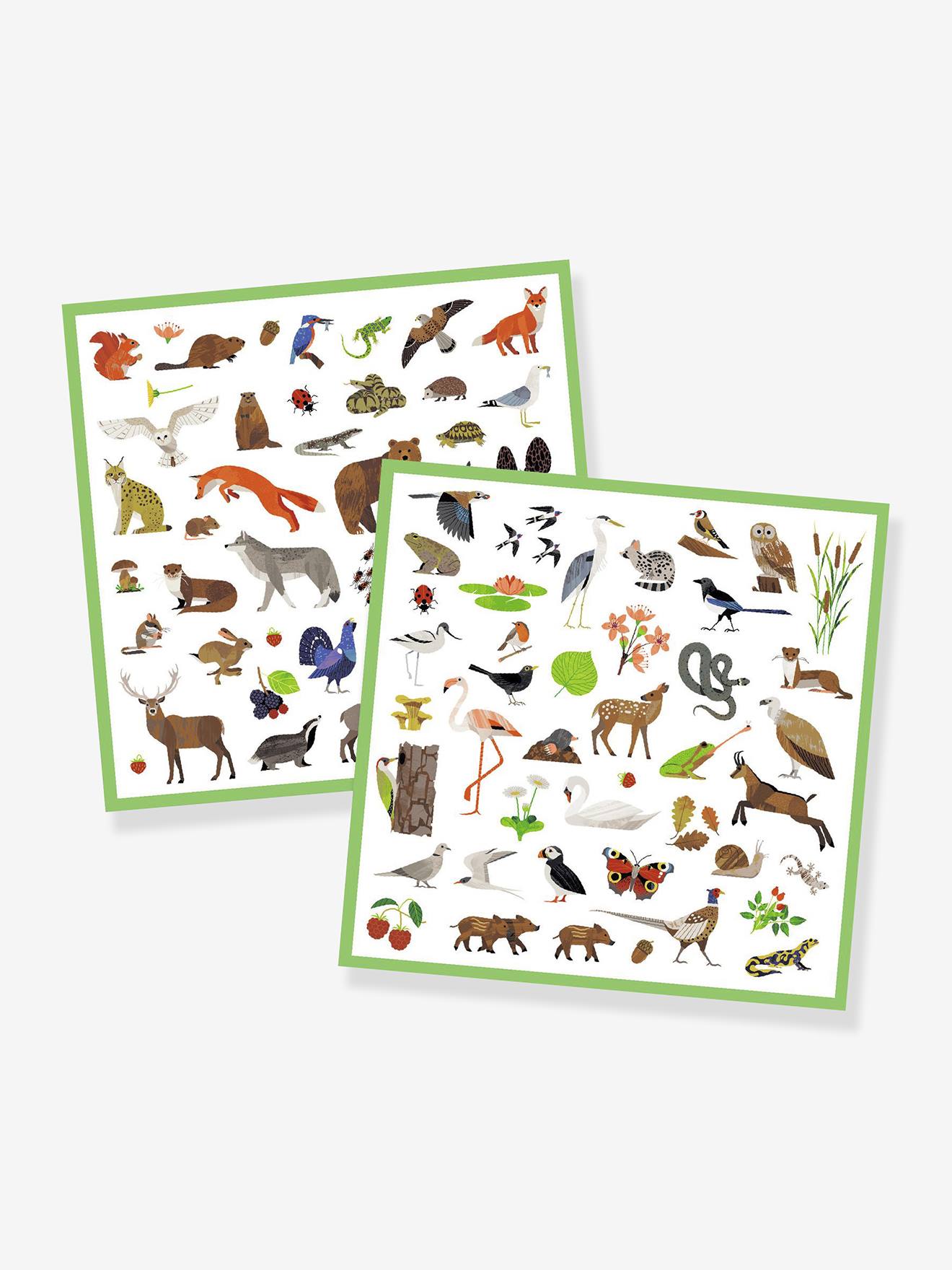 160 stickers faune vert