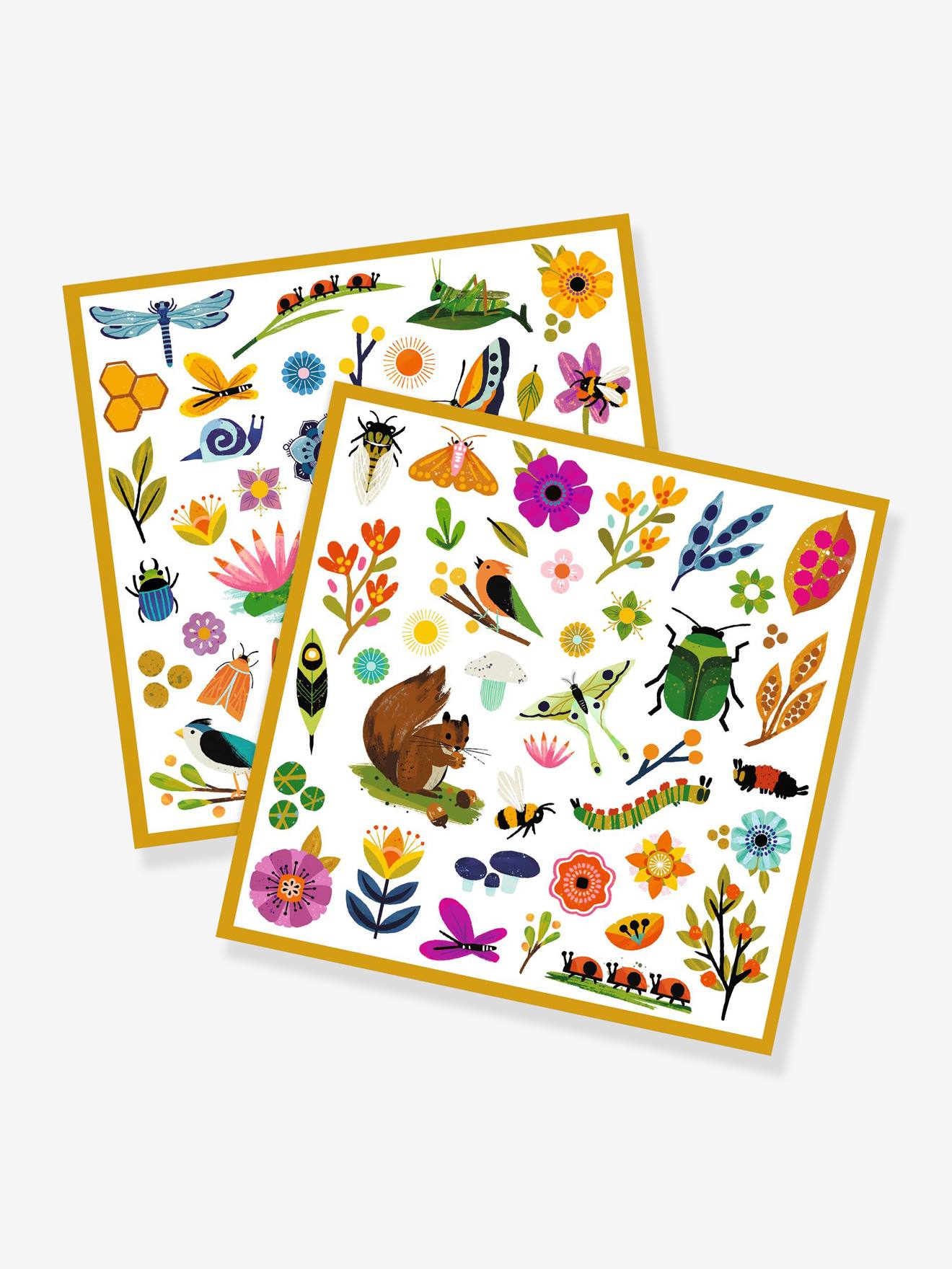 160 stickers jardin orange