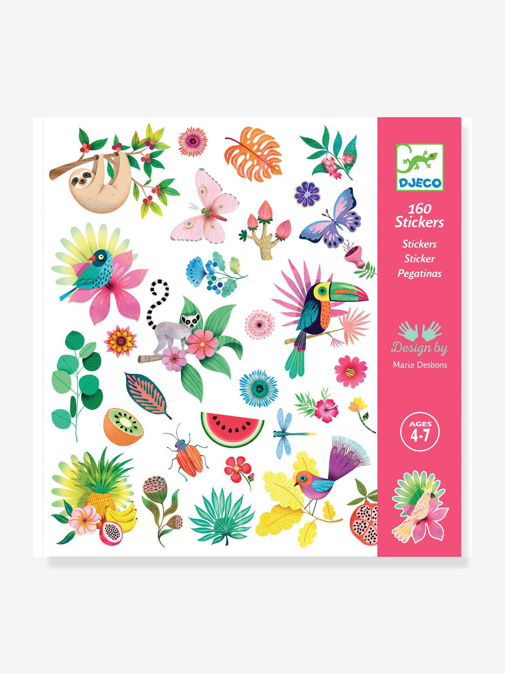 160 stickers paradise rose