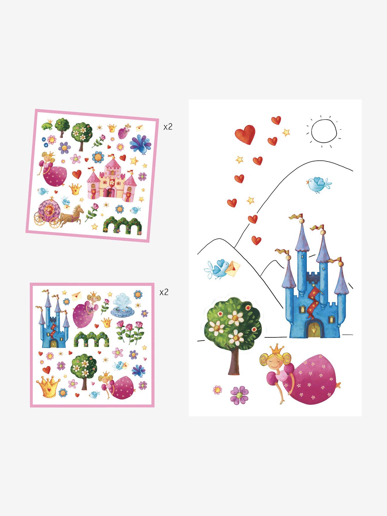 160 stickers princesse marguerite multicolore