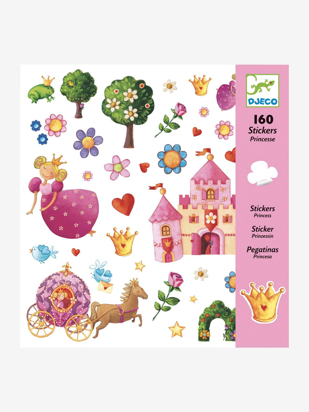 160 stickers princesse marguerite multicolore