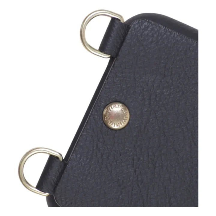 Coque iPhone Lou en cuir noir - Louvini