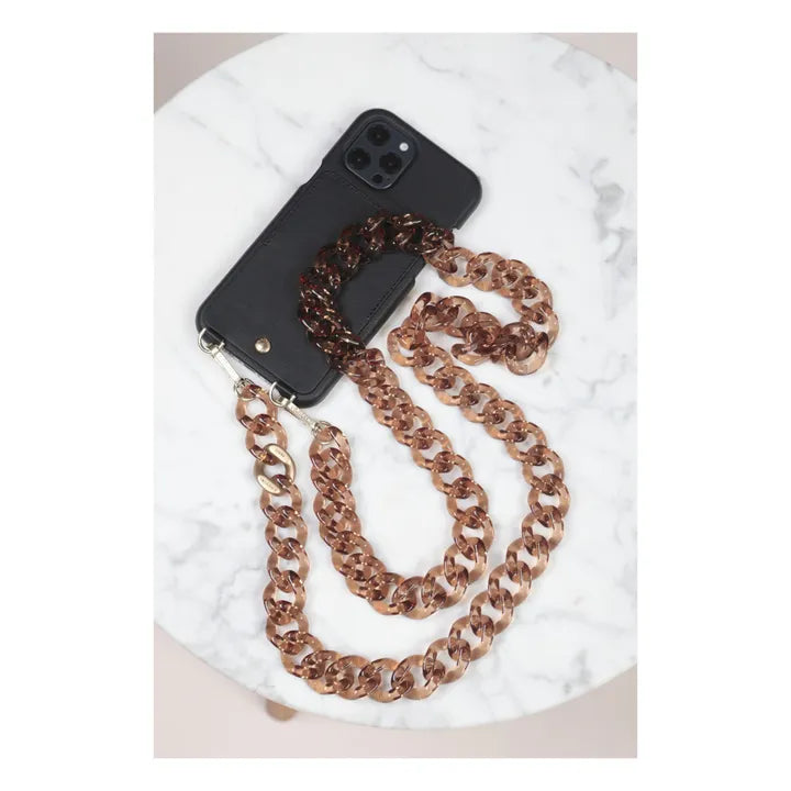 Coque iPhone Lou en cuir noir - Louvini