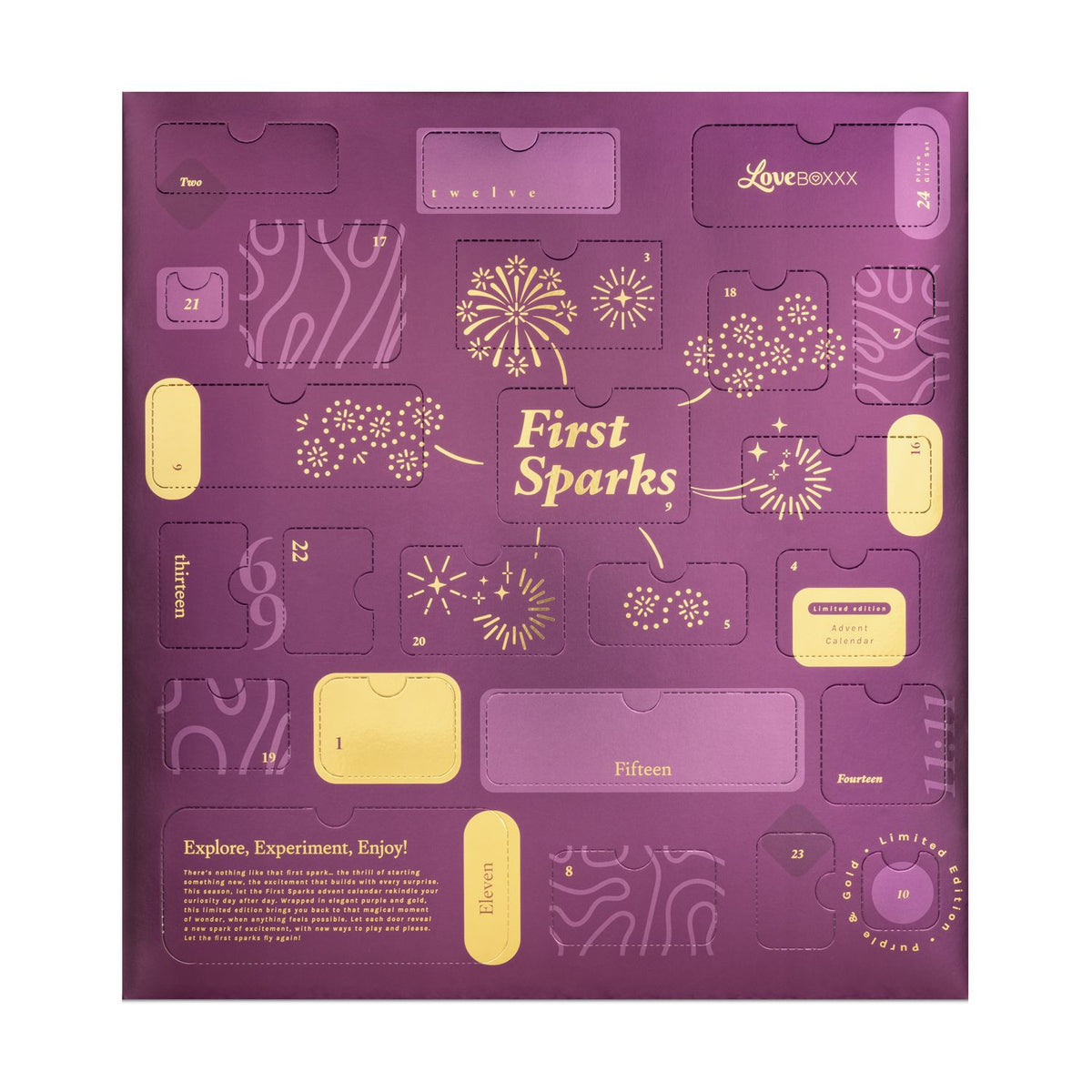 Calendrier de l'Avent Loveboxxx First Sparks – Petit Budget – coffret