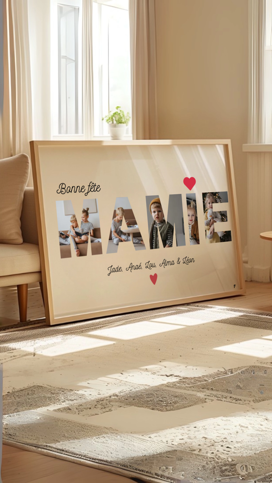 Poster Photo Bonne Fête Mamie – Affiche personnalisée à imprimer FLTM