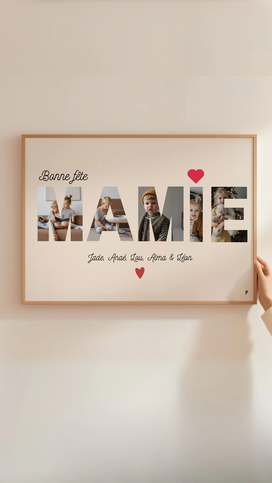 Poster Photo Bonne Fête Mamie – Affiche personnalisée à imprimer FLTM